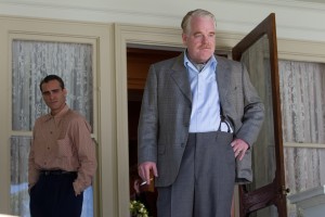 Joaquin Phoenix and Philip Seymour Hoffman in The Master (Image courtesy of The Weinstein Company)